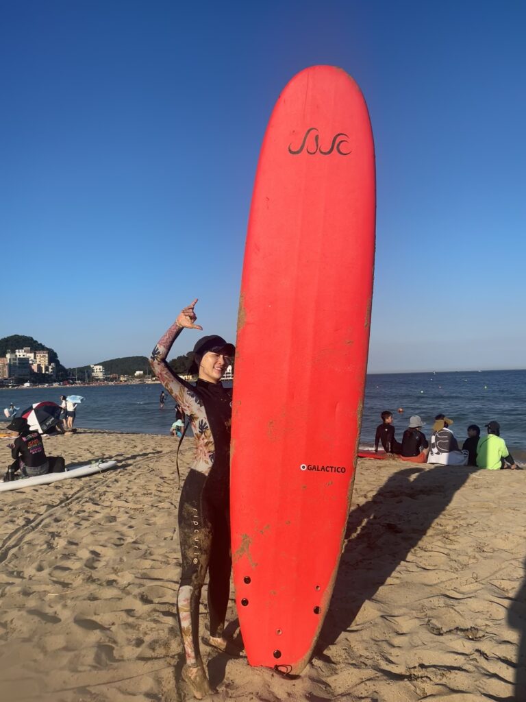 surfing in busan